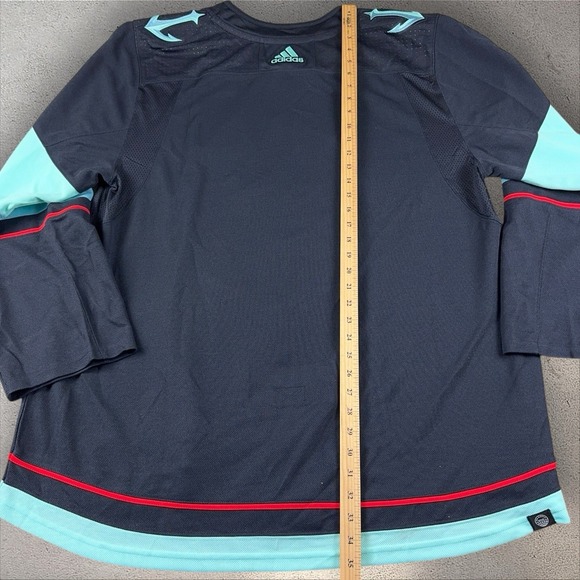 Adidas PRIMEGREEN Seattle Kraken Home Hockey Jersey NHL Men's Sz 60 3XL NWT - Picture 6 of 7